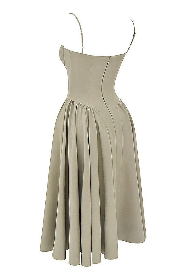 Stilla | Twill Korset Midikjole