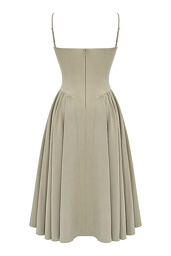 Stilla | Twill Korset Midikjole