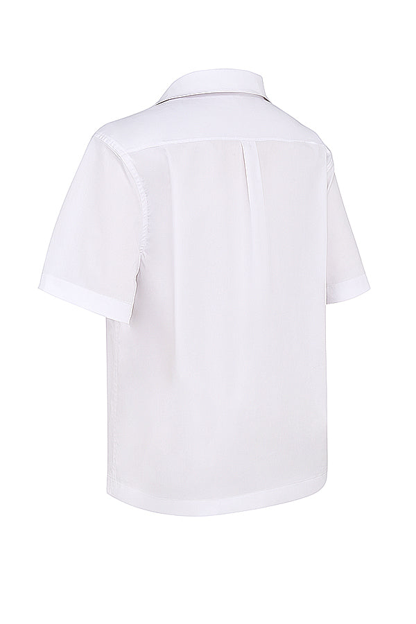 Stilla | Hvid Oversized Skjorte Med Bukser Med Afslappet Pasform