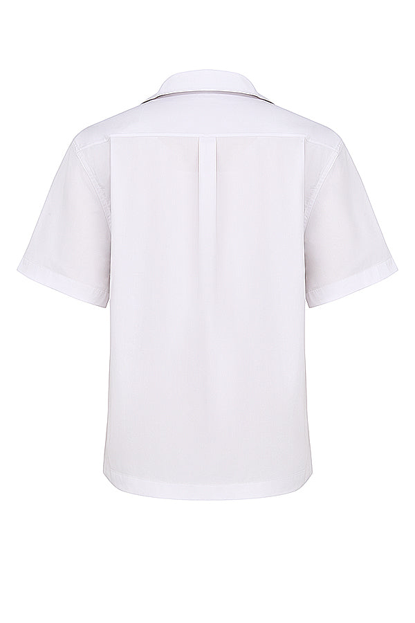 Stilla | Hvid Oversized Skjorte Med Bukser Med Afslappet Pasform