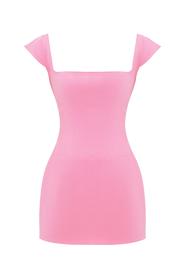 Stilla | Fransk Pink Korset Minikjole