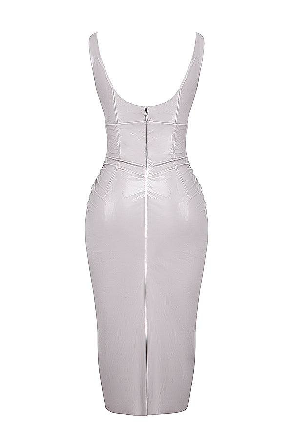 Stilla | Vinyl Midikjole Fra Violet Ice