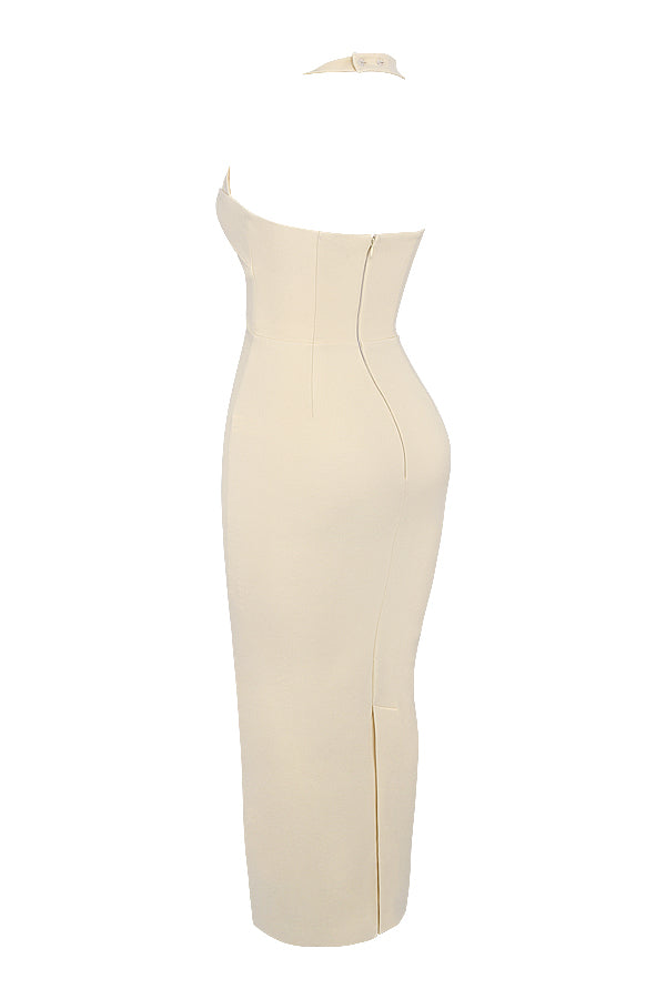 Stilla | Ecru Grime Maxi Kjole