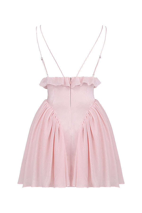 Stilla | Ballerina Pink Mini Kjole Til Babydukke