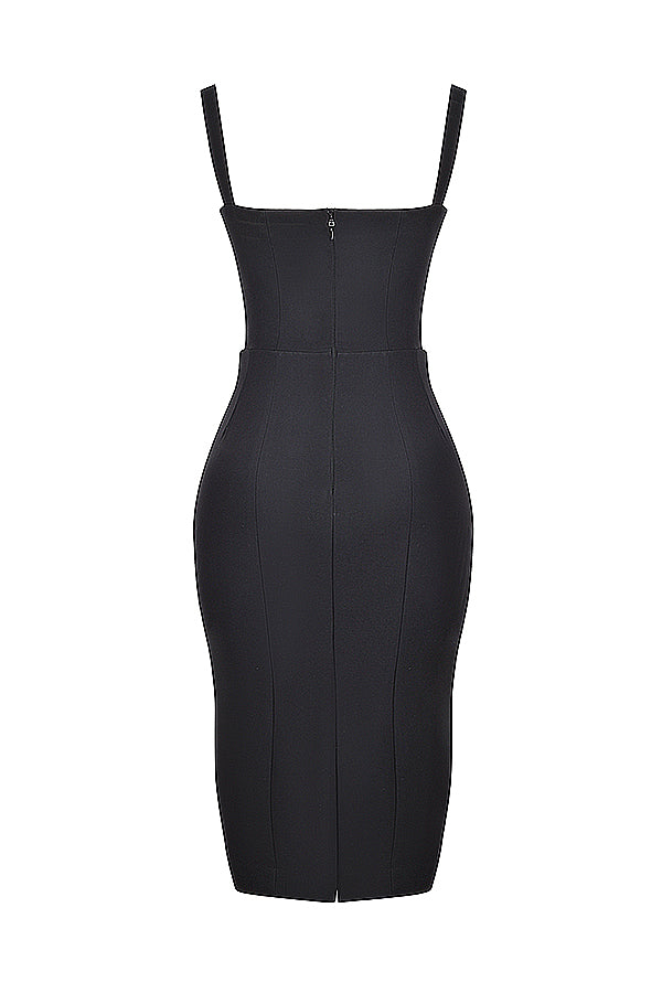 Stilla | Sort Sweetheart Midikjole