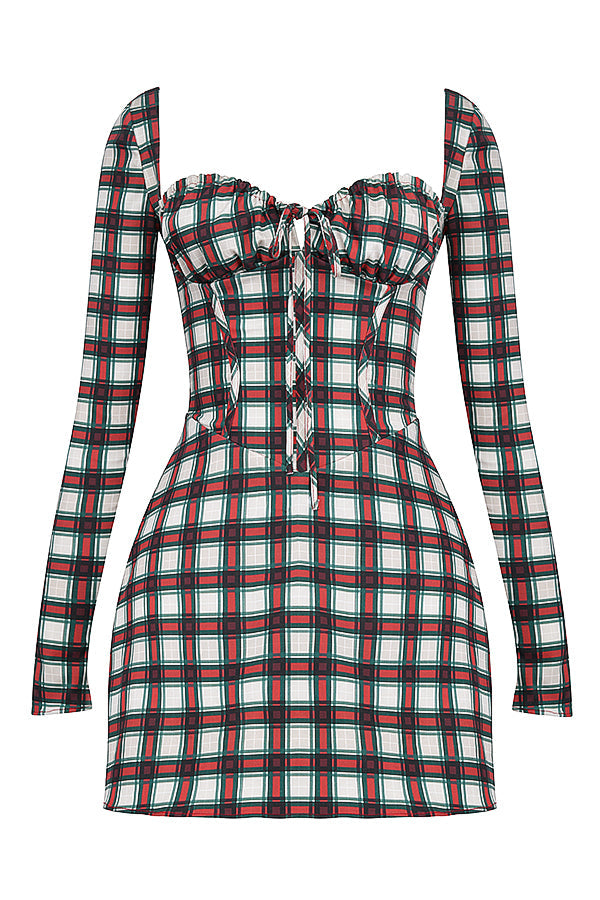 Stilla | Tartan Korset Minikjole