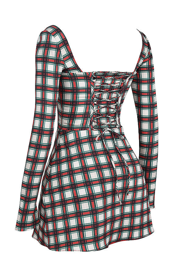 Stilla | Tartan Korset Minikjole