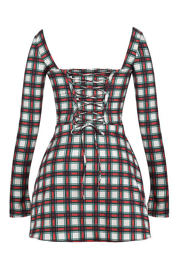 Stilla | Tartan Korset Minikjole