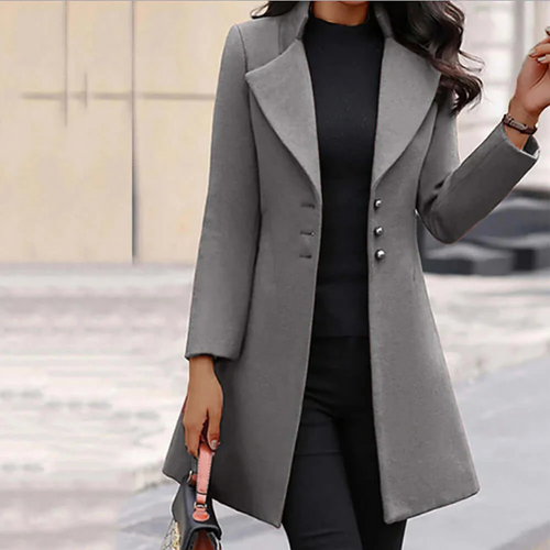Skovae | Dame Sort Trenchcoat Overgangs Jakke