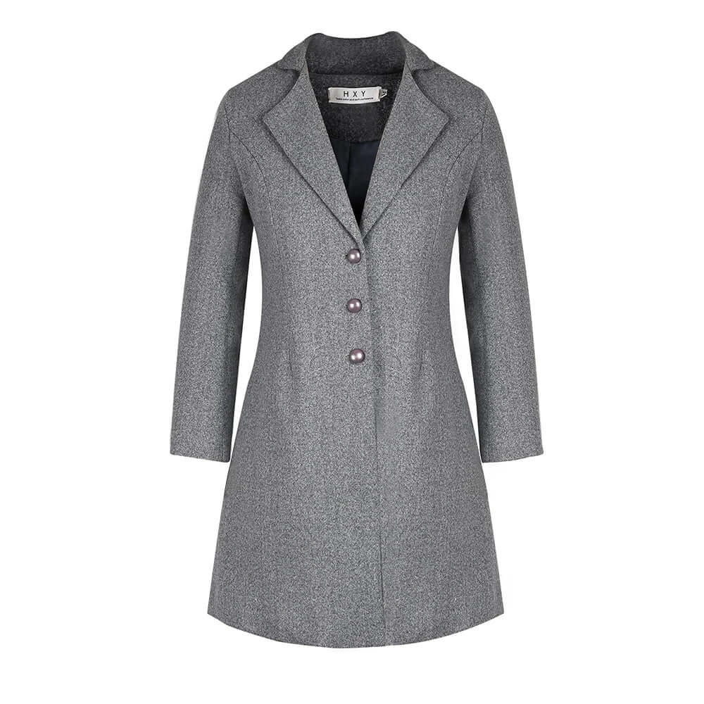 Skovae | Dame Sort Trenchcoat Overgangs Jakke