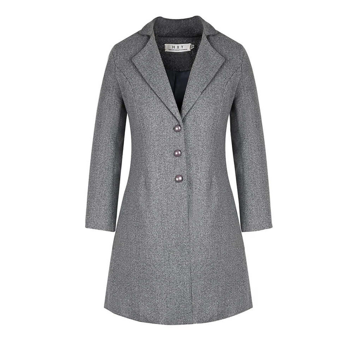 Skovae | Dame Sort Trenchcoat Overgangs Jakke