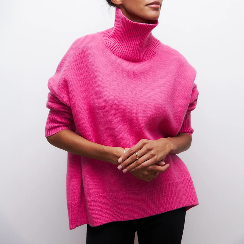 Stilla | Elegant og Komfortabel Rullekravebluse i Camel Farve