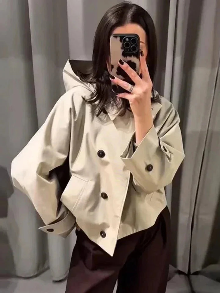 Stilla | Hætte Trench Coat