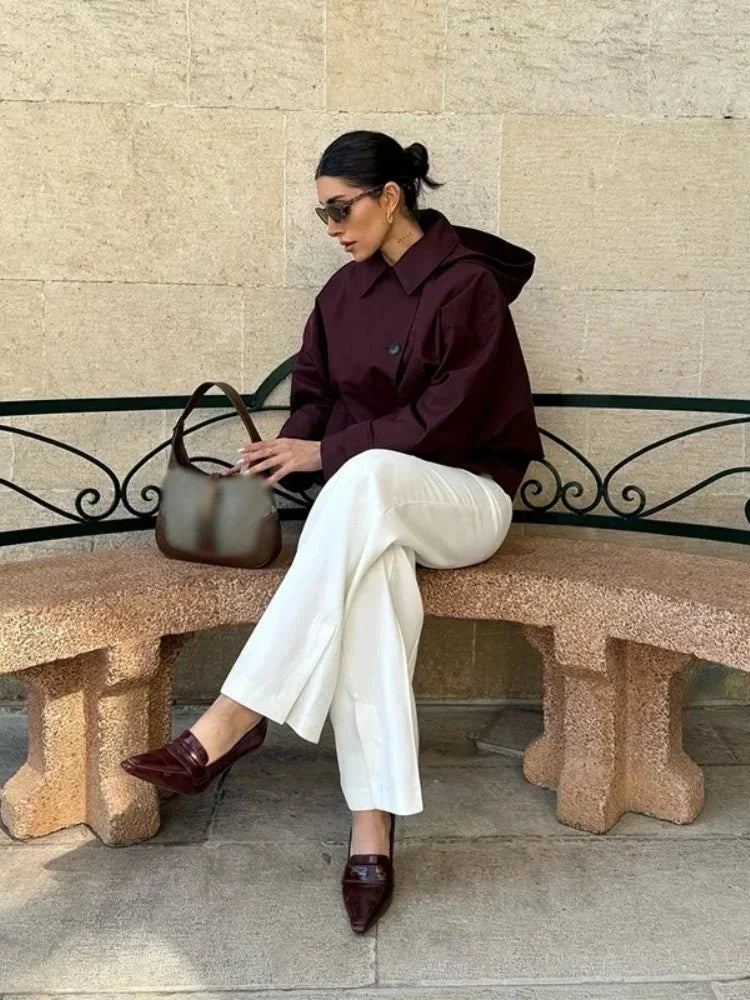 Stilla | Hætte Trench Coat