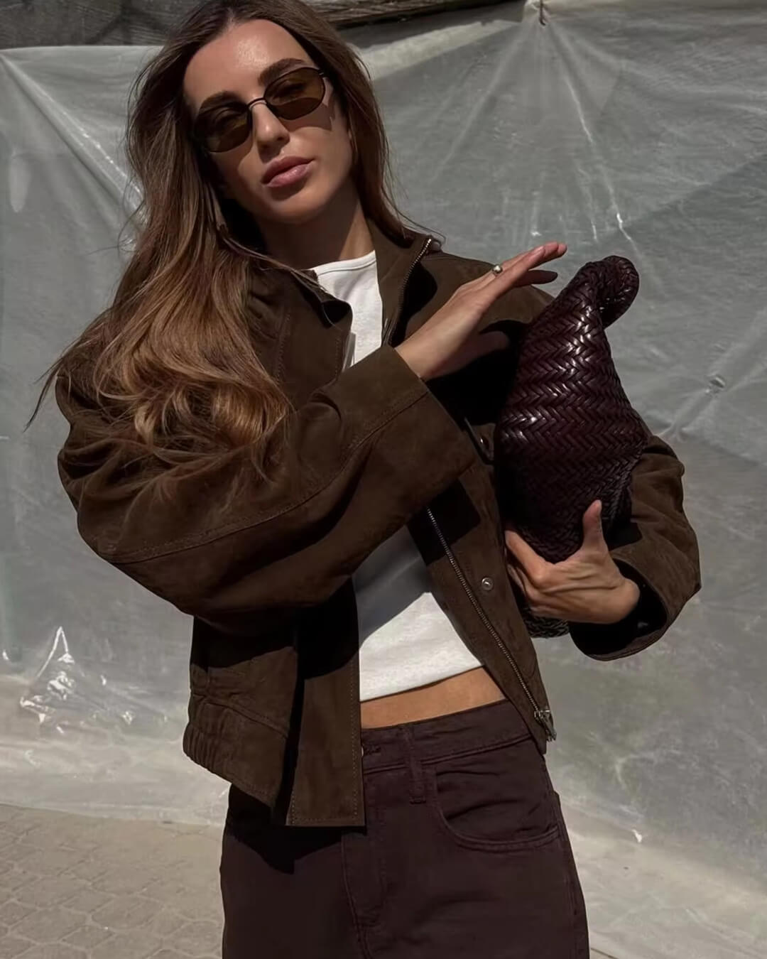 Stilla | Suede Bomberjakke
