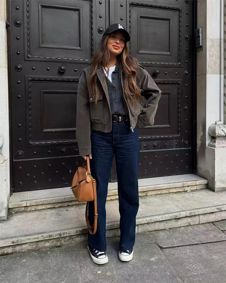 Stilla | Suede-Pilot Jakke