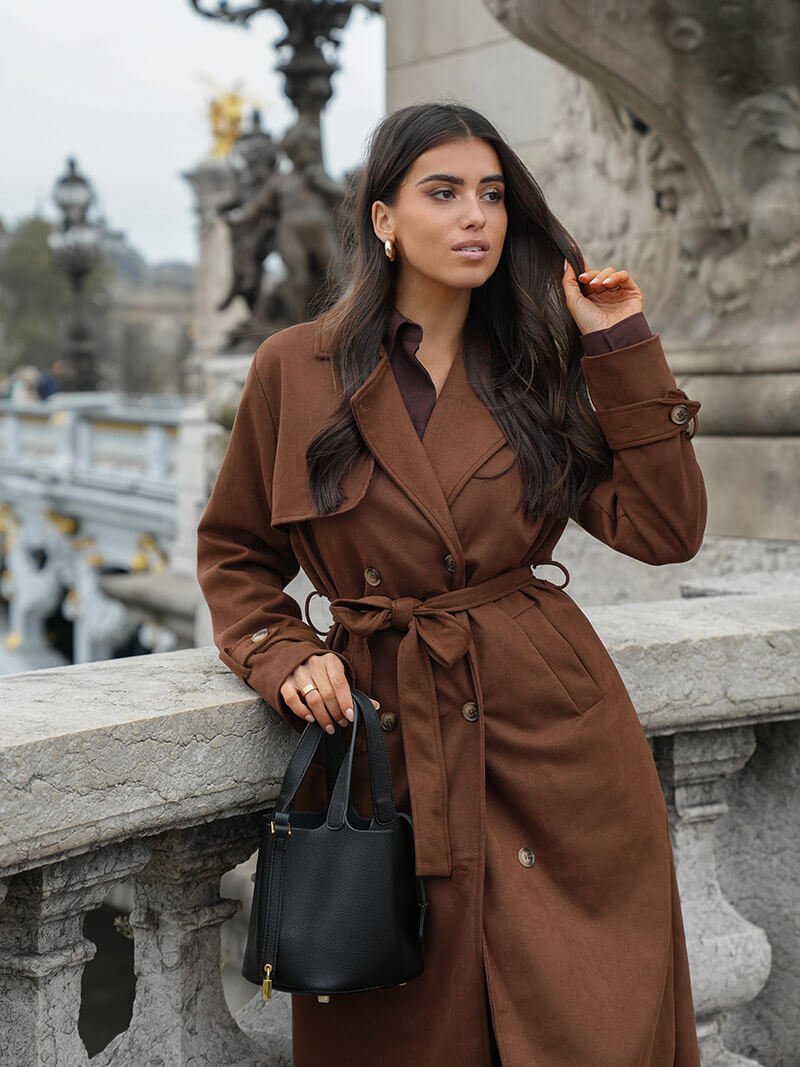 Stilla | Kunstlæder Trenchcoat
