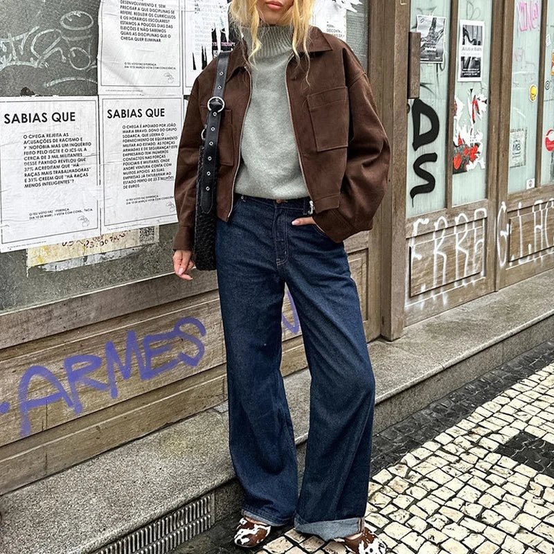 Stilla | Suede Bomberjakke