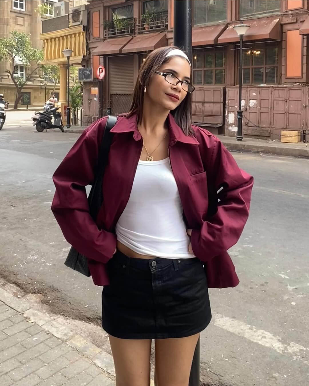 Stilla | Burgundy Bomberjakke