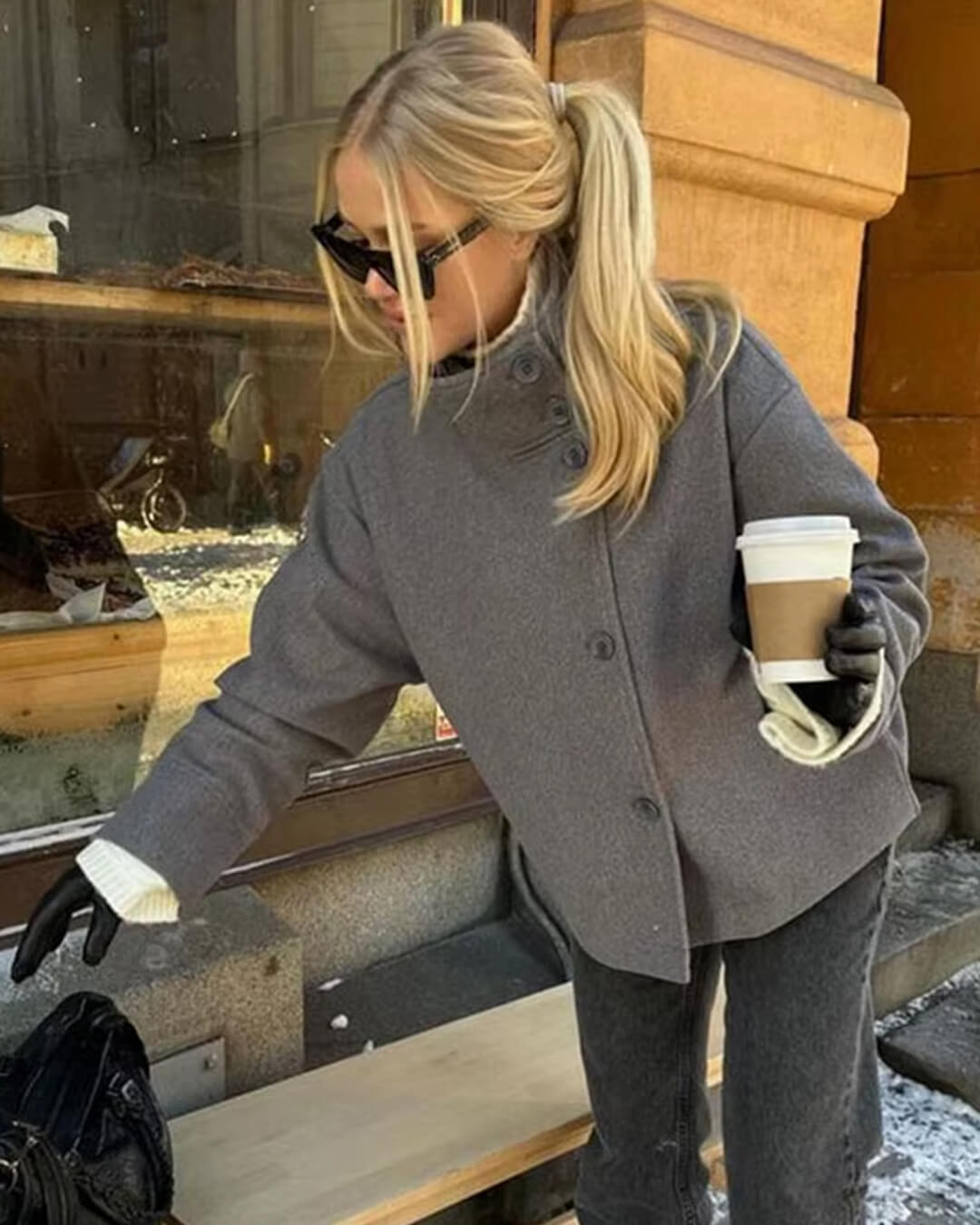 Stilla | Elegant Jakke med Stående Krave