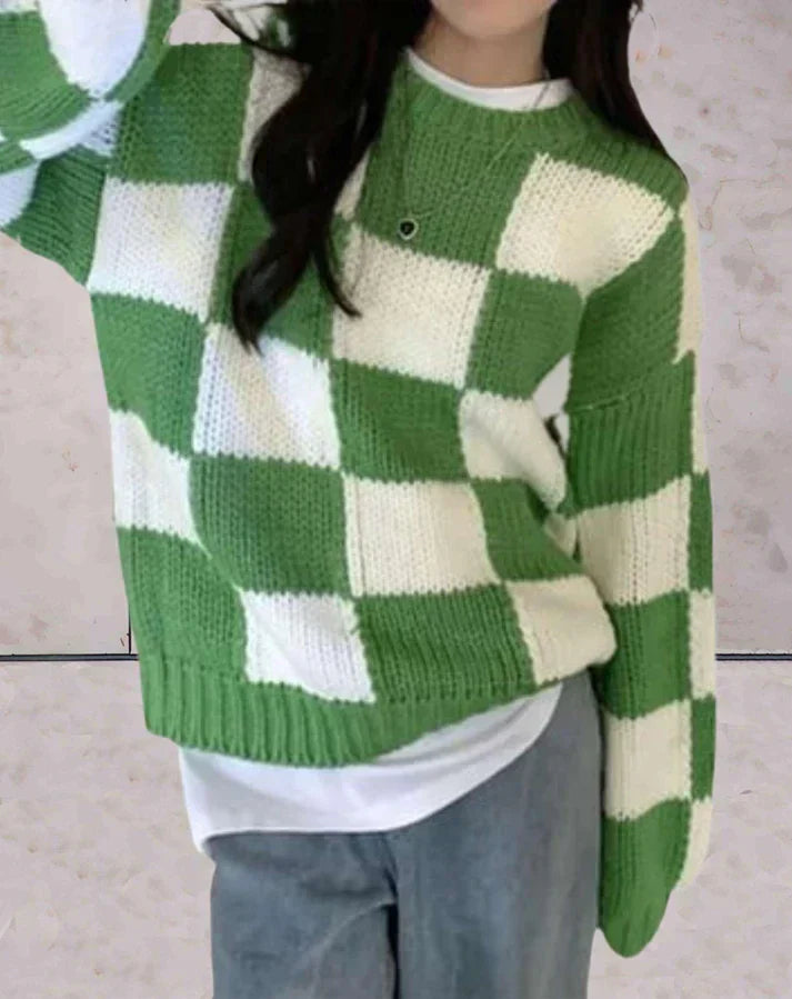 Stilla | Dame sweater i ternet strik