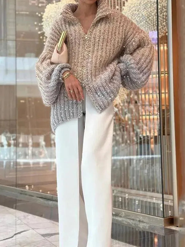 Stilla | V-udskæring Strikjakke Pullover