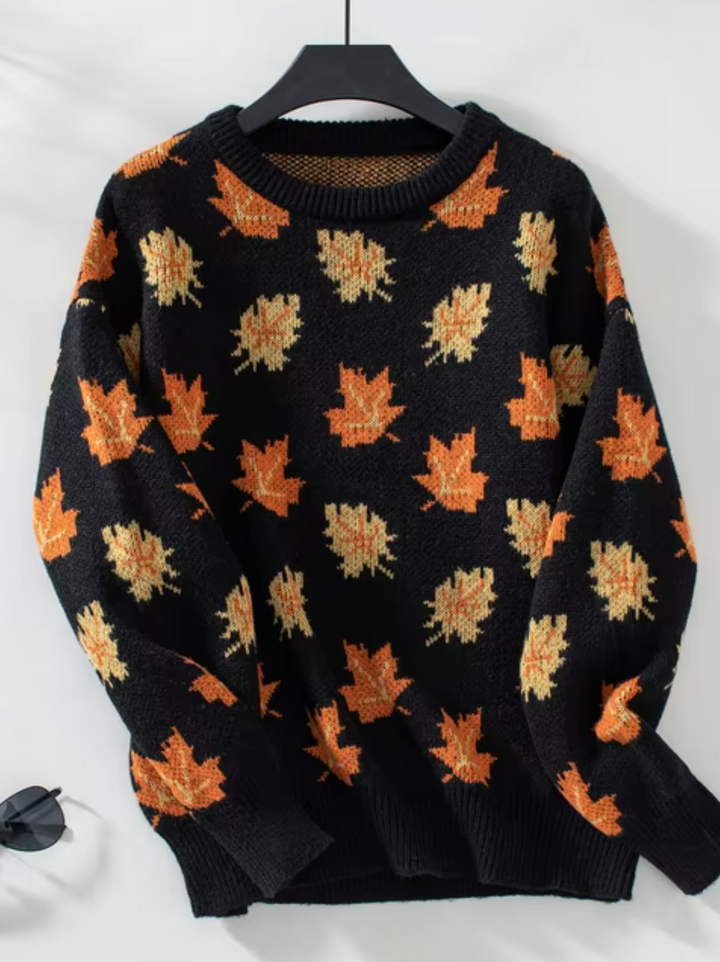 Stilla | Pullover med ahornbladmønster