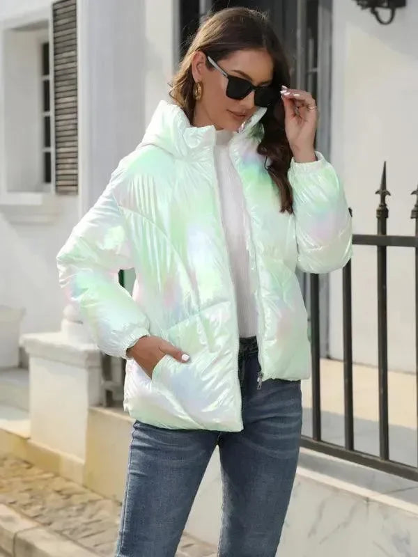 Stilla | Skinnende Hætte Kvinder Parka Jakke