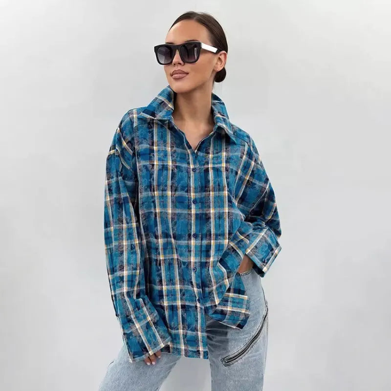 Stilla | Løs Retro Skjorte Blå