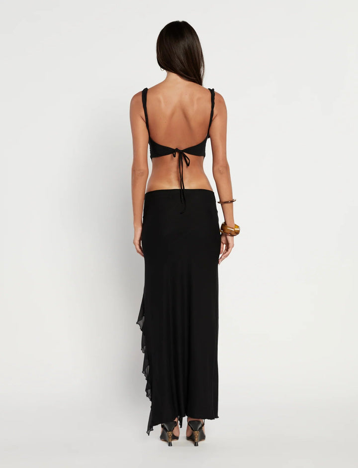 Stilla | Side Split Maxi Nederdel Med Crop Top Sæt
