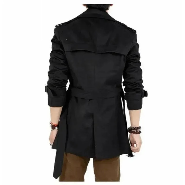 Stilla | Slim Fit Dobbeltrækker Herre-Trenchcoat