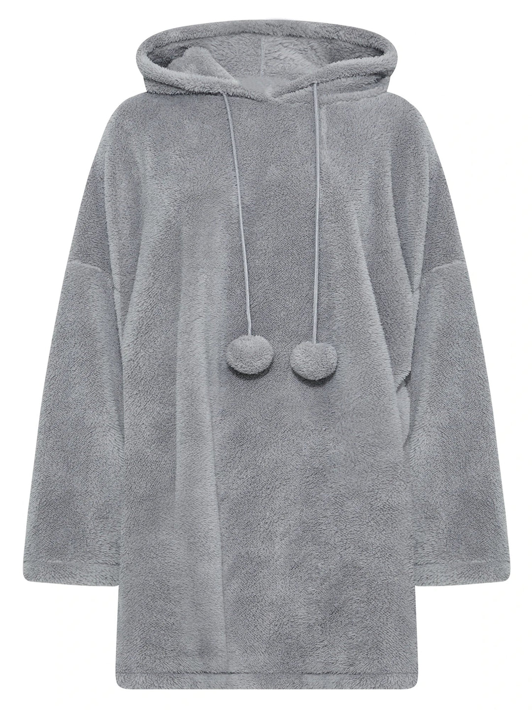 Stilla | Snuggle Plus Størrelser Teddy Hoodie Kjole
