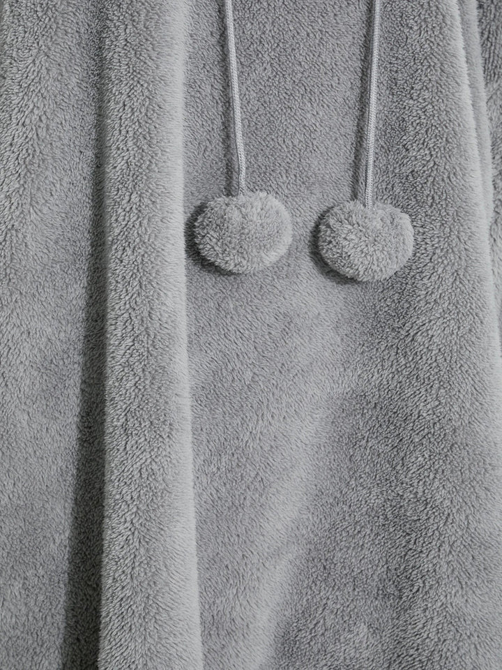 Stilla | Snuggle Plus Størrelser Teddy Hoodie Kjole