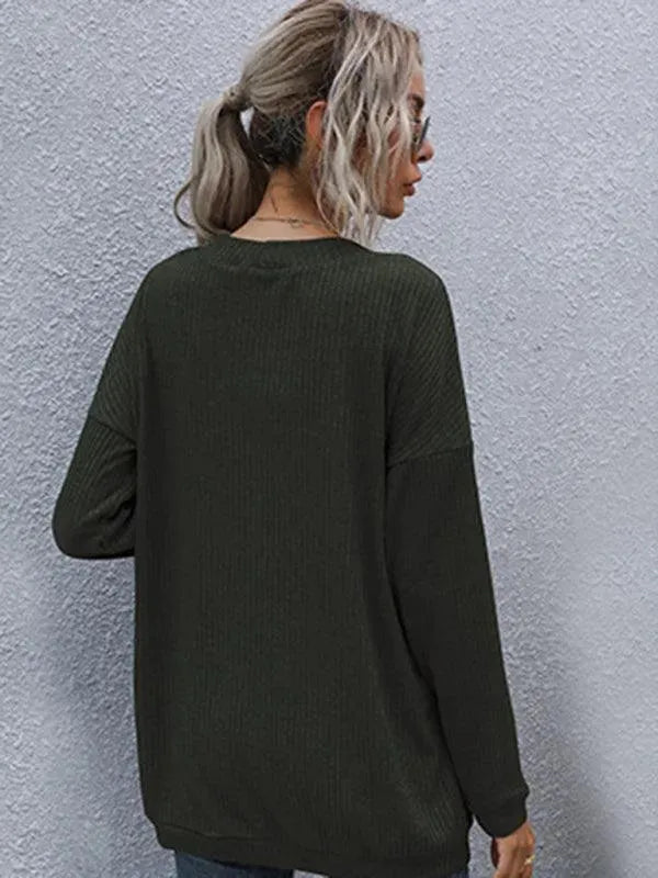 Stilla | Casual Lang Kvinder Strikjakke Pullover