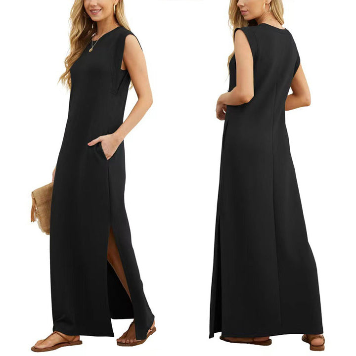 Stilla | Bequem Faltfreies Damenkleid Mit Schlitzsaum