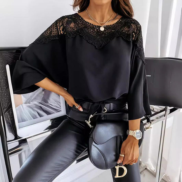 Stilla | Simpelt og Elegant Top Med Blonder Til Damer