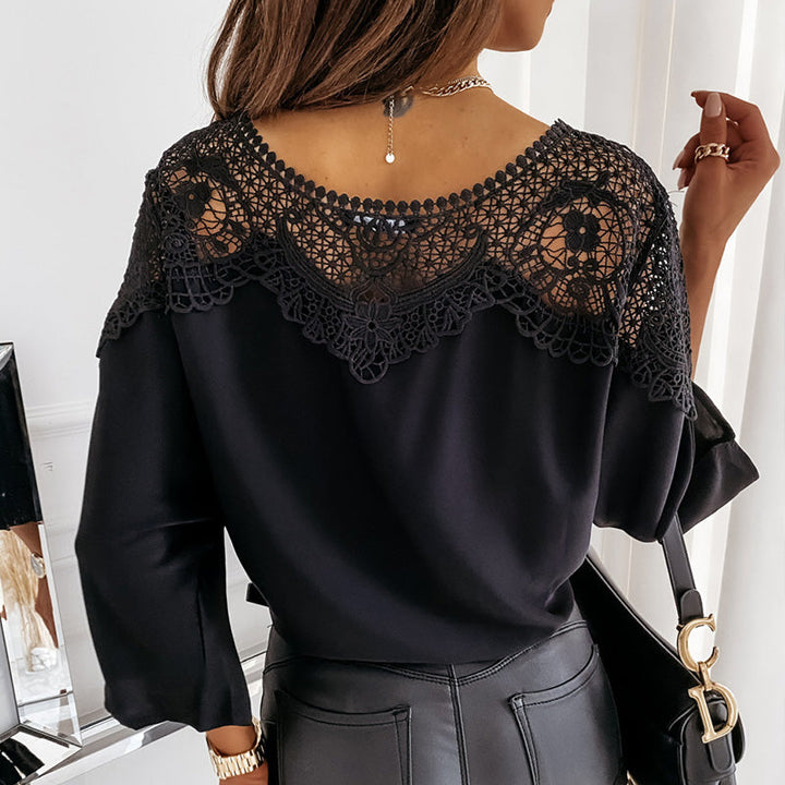 Stilla | Simpelt og Elegant Top Med Blonder Til Damer