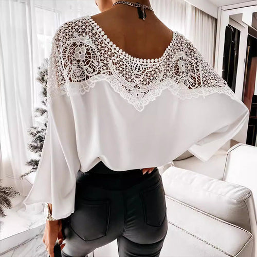 Stilla | Simpelt og Elegant Top Med Blonder Til Damer