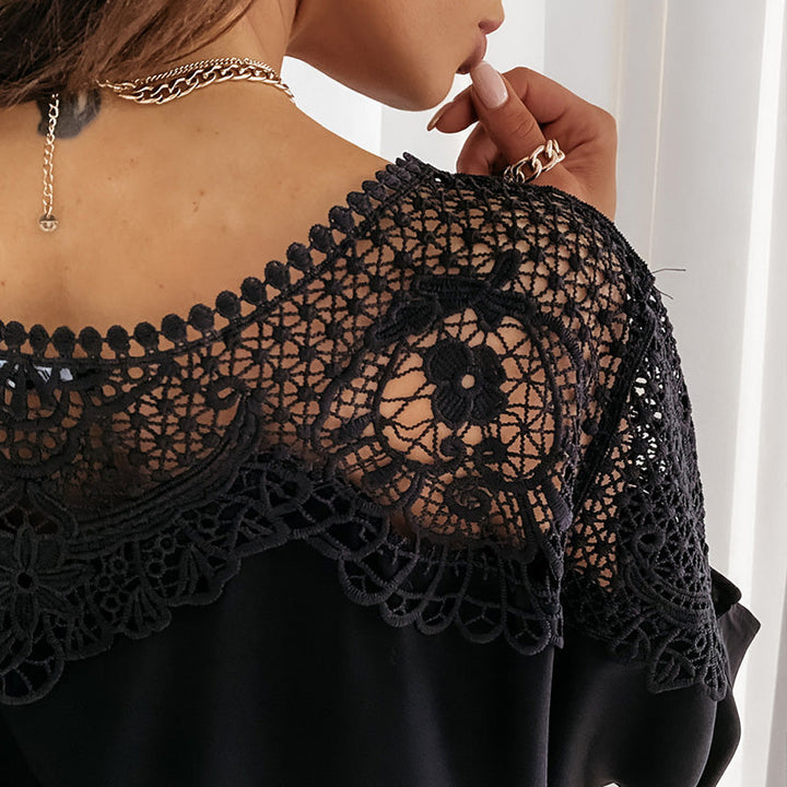 Stilla | Simpelt og Elegant Top Med Blonder Til Damer
