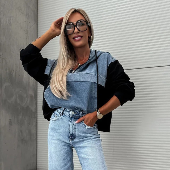 Stilla | Jeansjakke Med Hætte