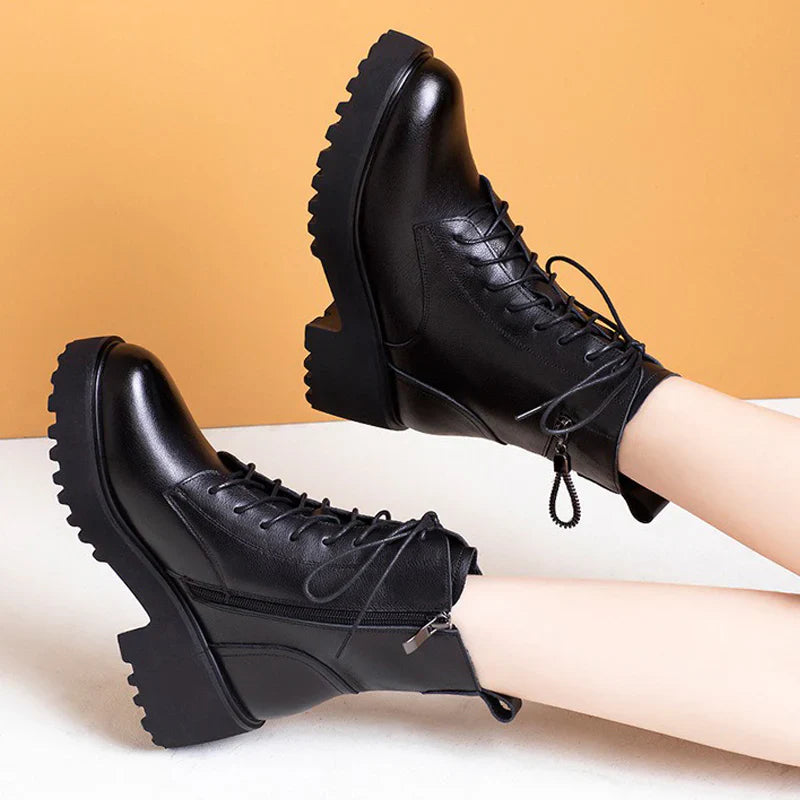 Stilla | Cozy Chic Dam Chunky Heel Pelsforede Vinterstøvler