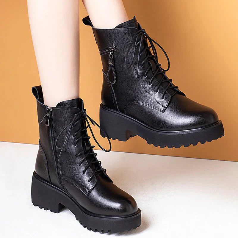 Stilla | Cozy Chic Dam Chunky Heel Pelsforede Vinterstøvler