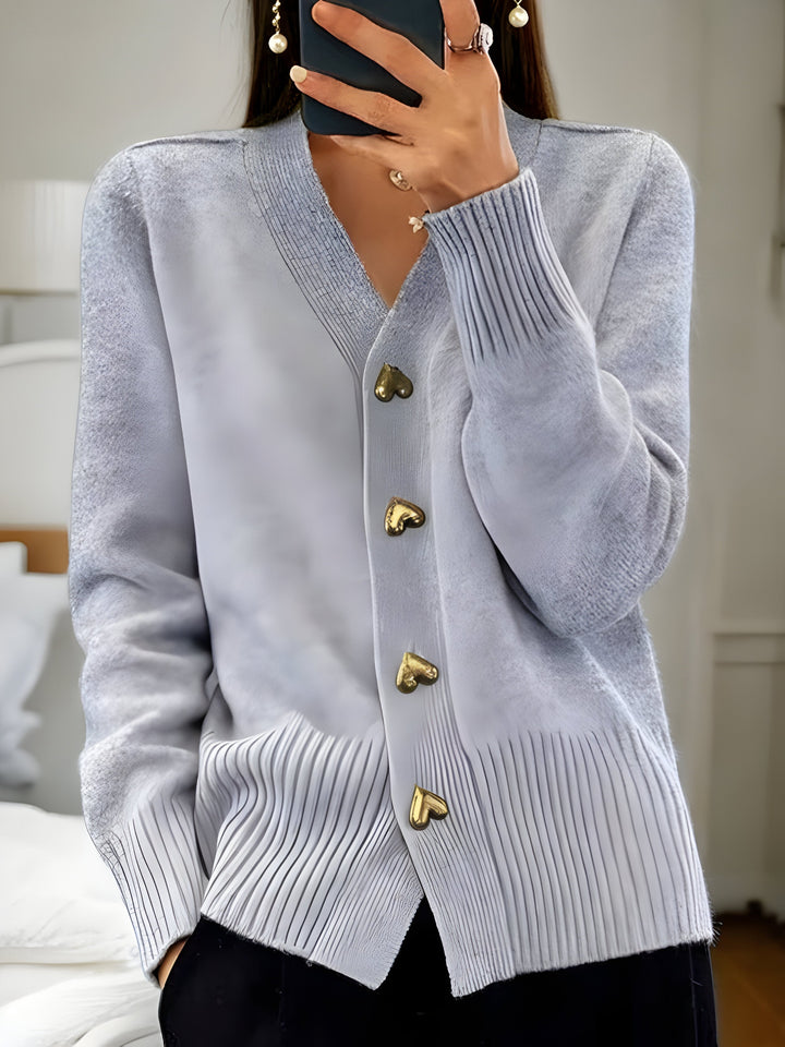 Stilla | Cardigan med hjerteformede knapper