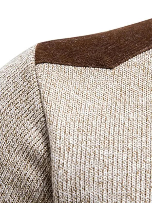 Stilla | Patchwork Lynlås Mænd Rullekravepullover