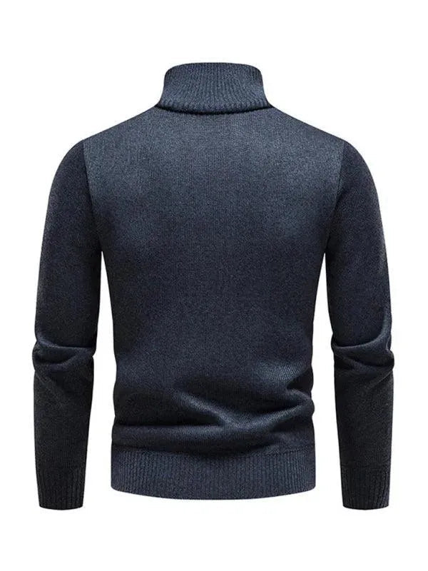Stilla | Patchwork Lynlås Mænd Rullekravepullover