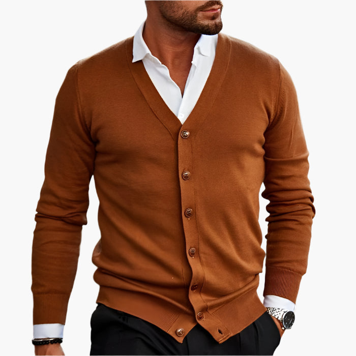 Stilla | Cardigan Klassisk Elegant - Business & Fritid Strikjakke med V-Hals