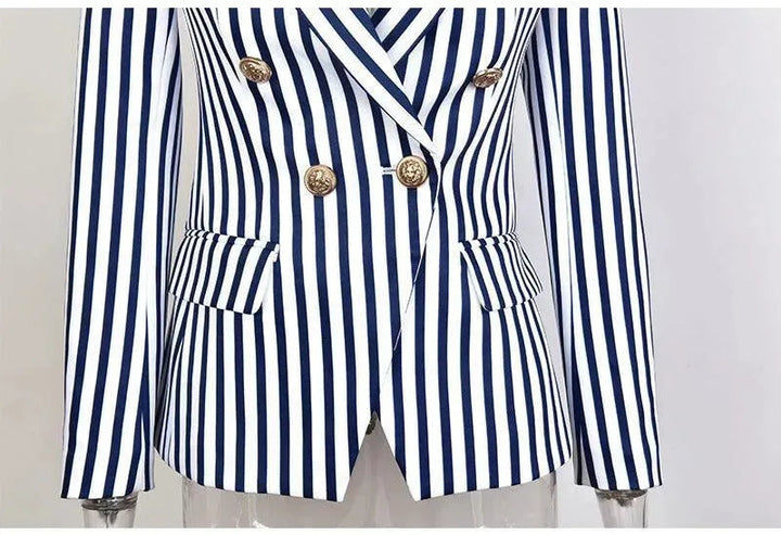 Stilla | Stribet Blazer Damer - Lækkert - Stribet-Pinstripe