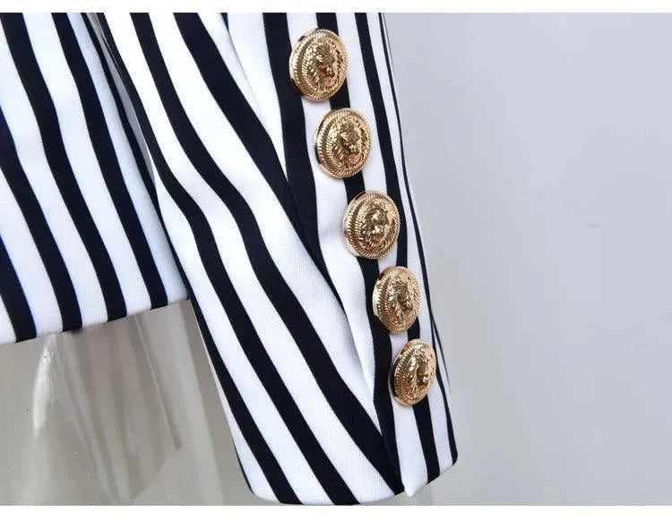 Stilla | Stribet Blazer Damer - Lækkert - Stribet-Pinstripe