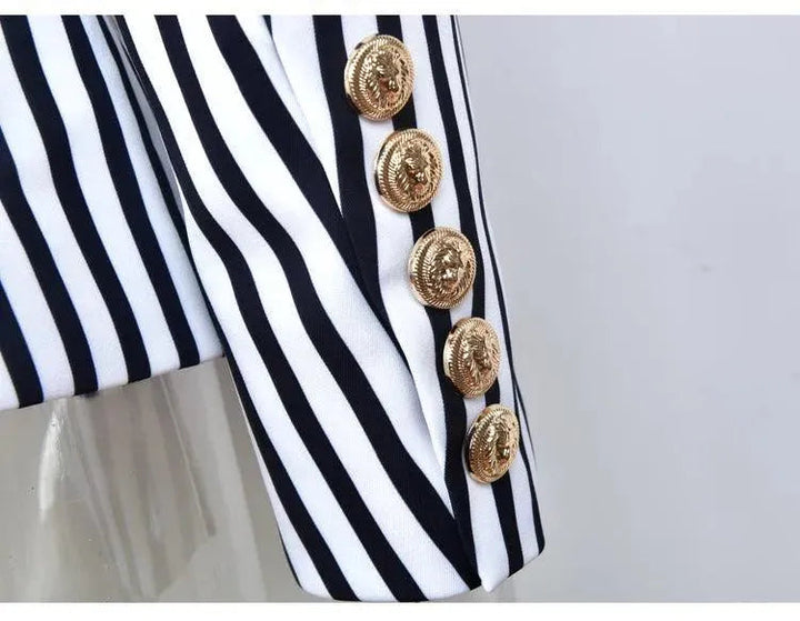 Stilla | Stribet Blazer Damer - Lækkert - Stribet-Pinstripe