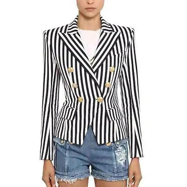 Stilla | Stribet Blazer Damer - Lækkert - Stribet-Pinstripe